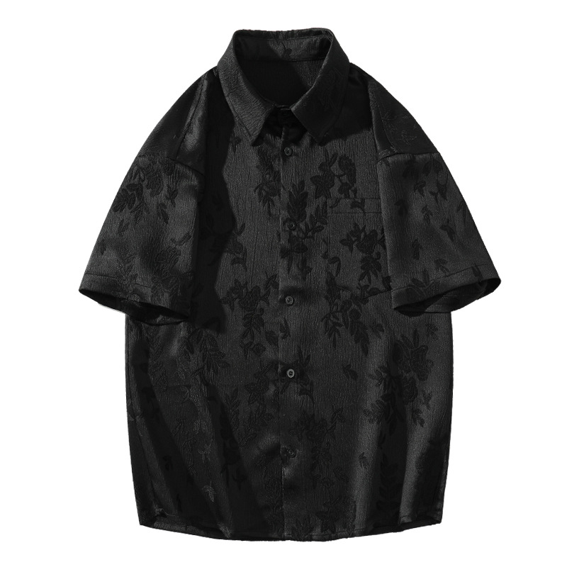 Letní nová pánská košile s krátkým rukávem v čínském stylu, volný trend, čínská šik, elegantní, drsná, pohledná letní košile_voghion.com