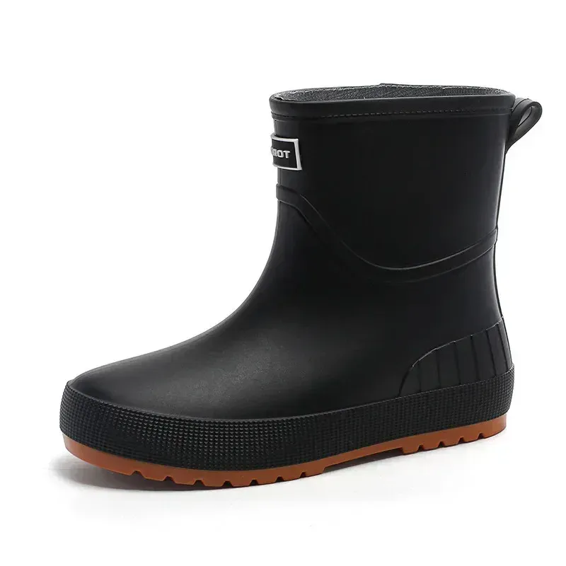 Kvinnor Slip-on vattentäta skor av hög kvalitet dam Gummi plysch regnstövel Trädgårdsgaloscher Halkfria stövlar_voghion.com