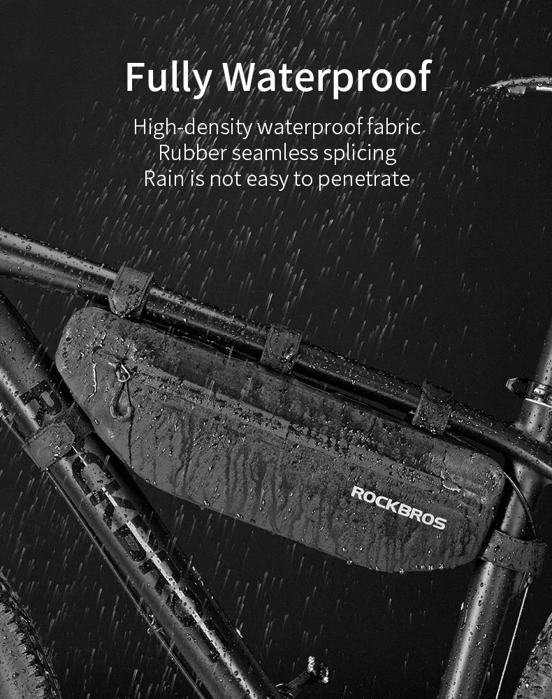 ROCKBROS Borsa anteriore per bicicletta, tubo superiore, telaio, impermeabile, MTB, strada, triangolo, accessori per bici, borse 240703_voghion.com