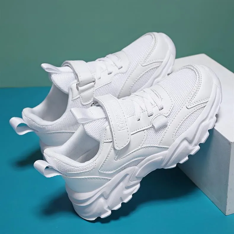 New Boy Tenis Sneakers Kids Sport Running Casual Girls Walking Kidsnest Leather Soft Soled Children Small White Shoes_voghion.com