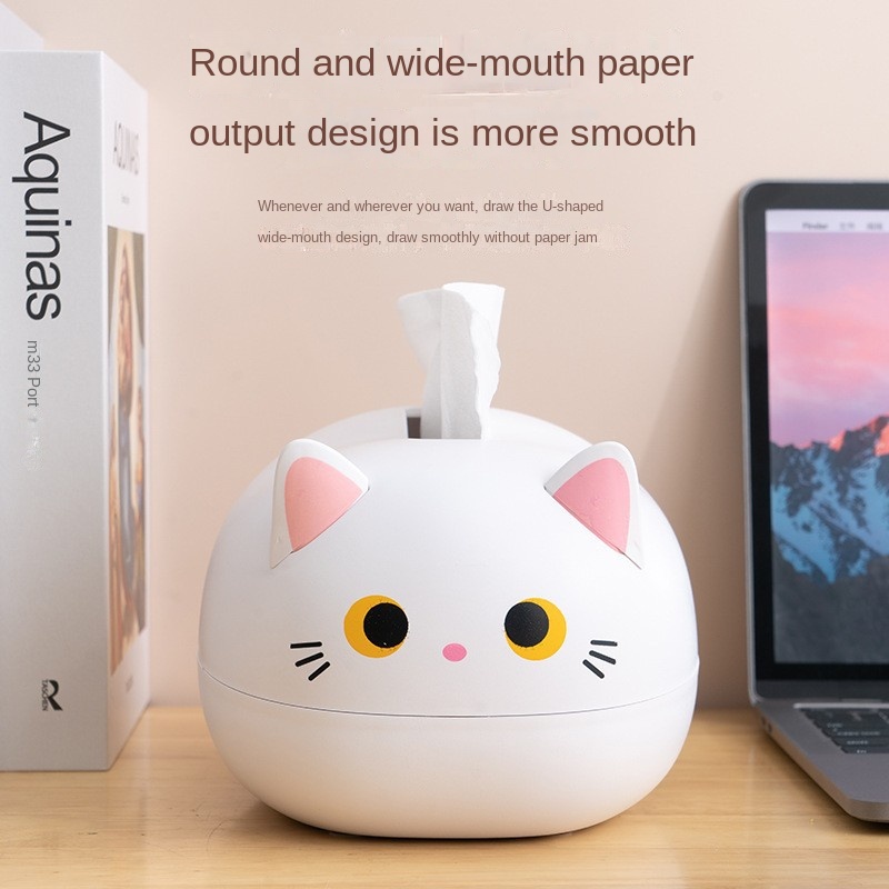 Niedliche Katzen-Tissue-Box, multifunktionale Aufbewahrungsbox für Küchenservietten, WC-Papierbehälter, Schreibtisch-Toilettenpapierhalter, Heimdekoration, neu_voghion.com