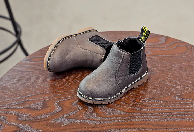 Bērnu modes bērni rudens ziemas mīkstas ādas mazuļu jāšanas zēnu potīšu zābaki meitenēm Cutefeet ikdienas apavi 21. izmērs -_voghion.com