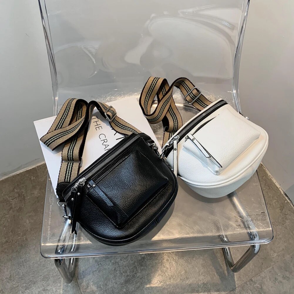С доставкой Damen Vintage Leder Crossbody Schulter Taschen für Frauen Brust Tasche 2023 Marke Dame Trend Handtaschen Fanny Pack_voghion.com