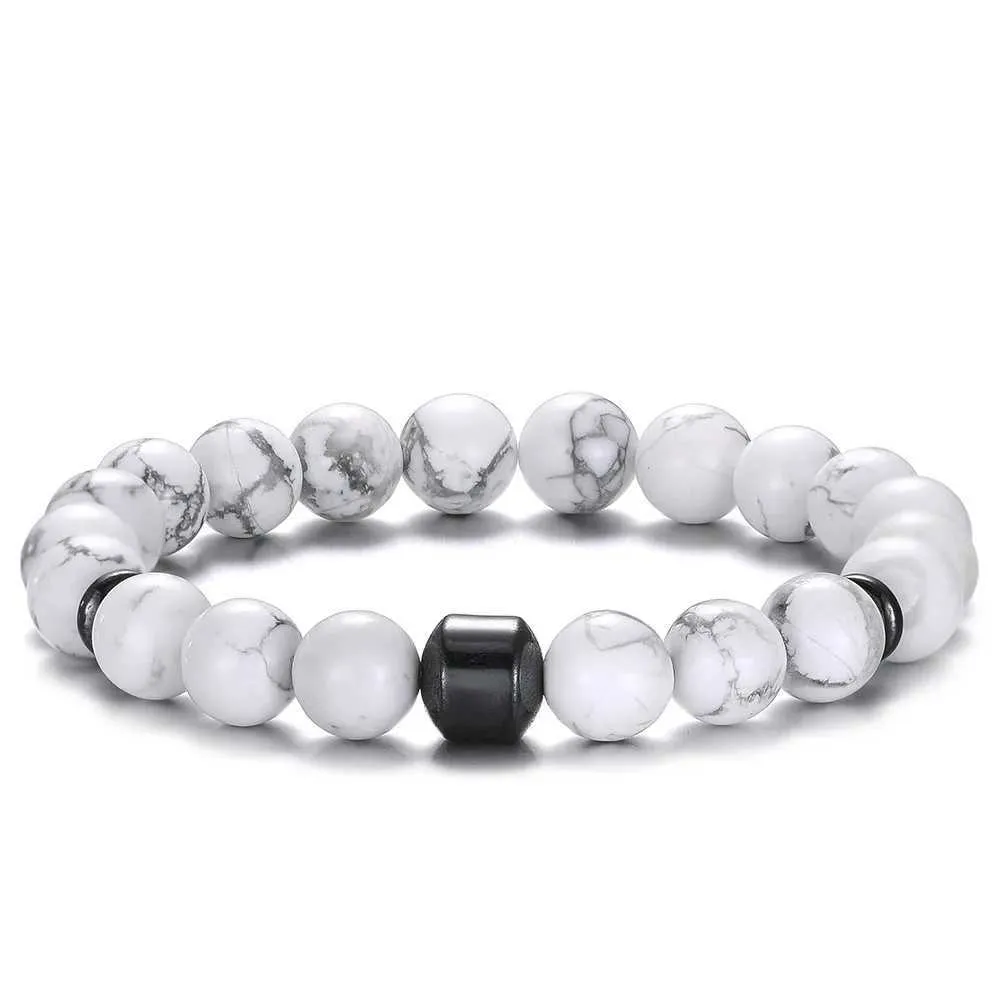 Natural Stone Beaded Bracelet Elastic Yoga Bangle For Men And Women_voghion.com
