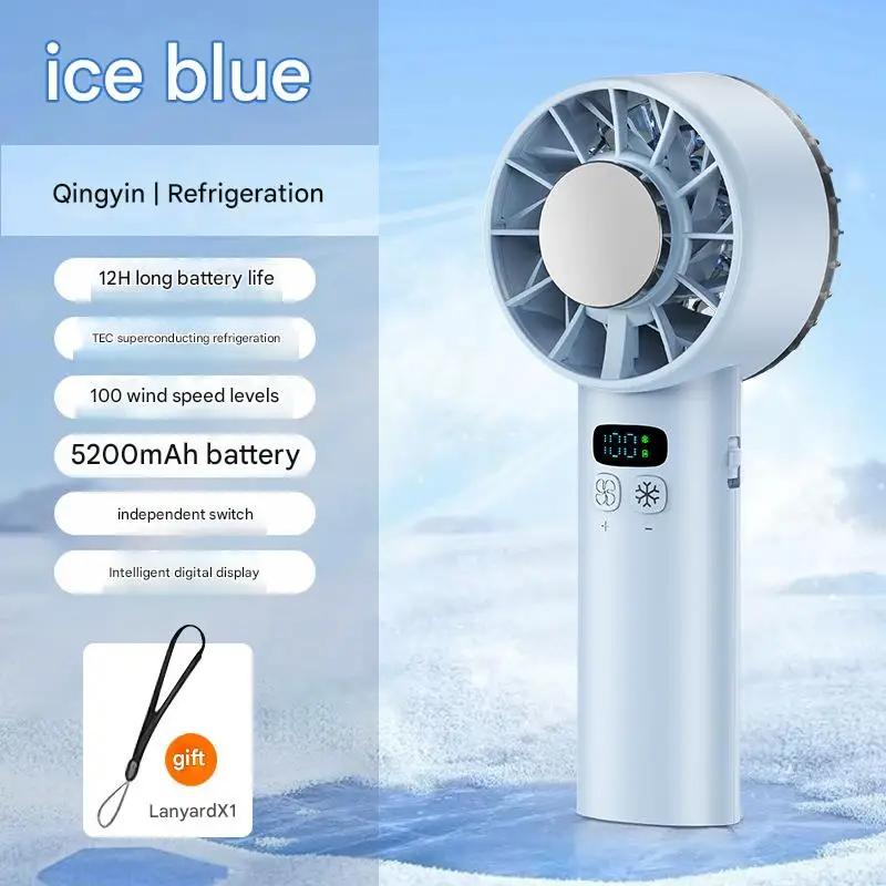 Ventilateur de poche réfrigérant avec affichage led rechargeable_voghion.com