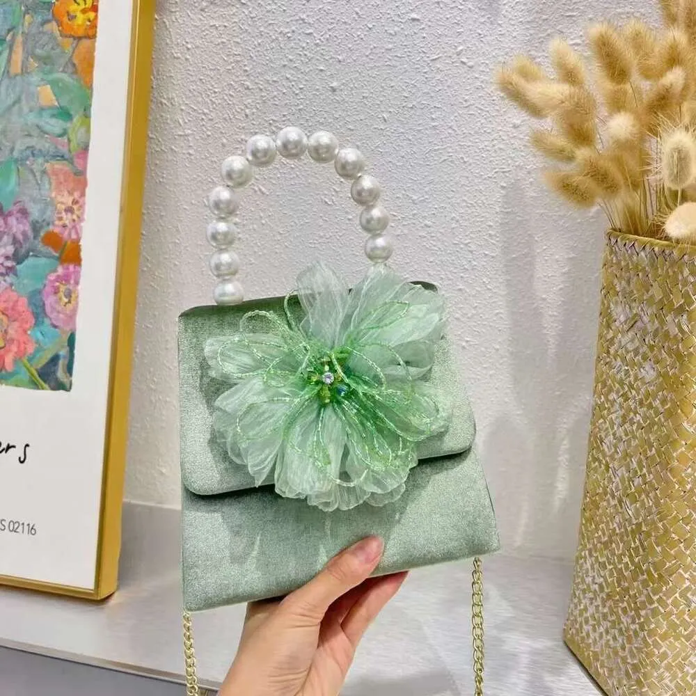 Elegant Beaded Square Clutch Bag Handbag And Shoulder Bag Set_voghion.com