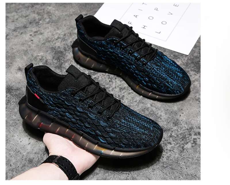 New Spring Flyknit Mesh Coconut Shoes Men's Summer Breathable Casual Sports Hundreds Of Tide Dad Shoes_voghion.com