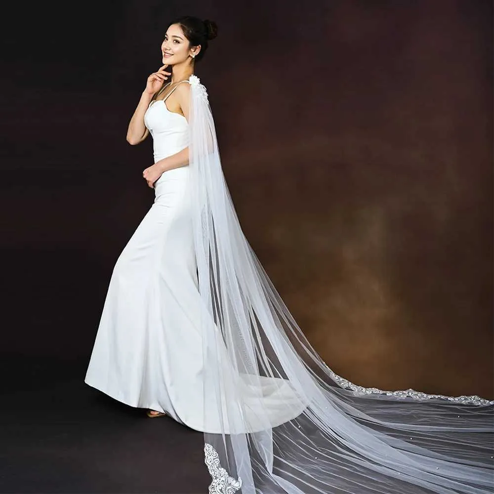 Hair Jewelry Womens Cape Bridal Veils Long Cathedral Style Cloak Slingback Wedding Dress Accessories For Shoulder Shawl_voghion.com