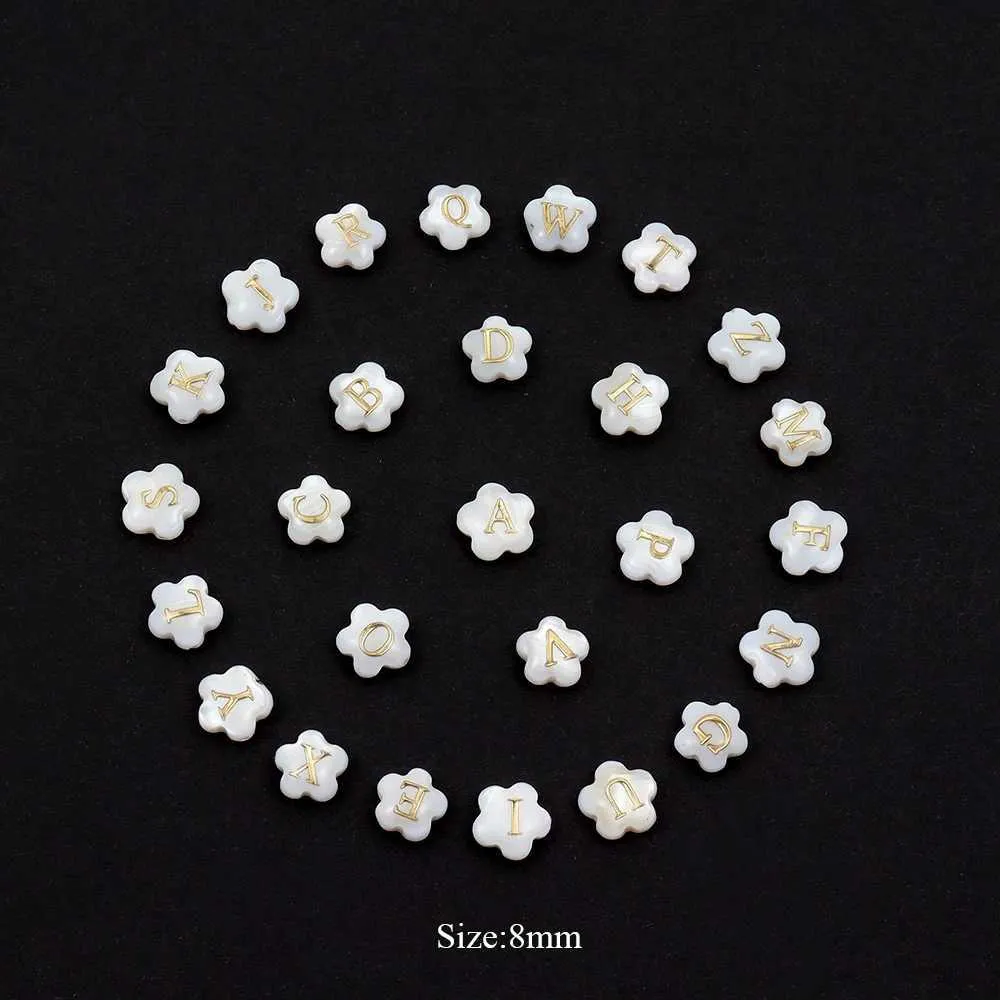 Chaîne 2023 Nouvelle Fleur Et Lettre Hexagonale Initiale Bracelet À Breloques En Perles Colorées Pour Femmes Bijoux CadeauL24_voghion.com