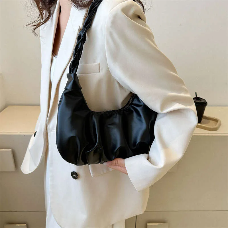 Women's Shoulder Bag Simple Pleated Underarm Bag For Women_voghion.com