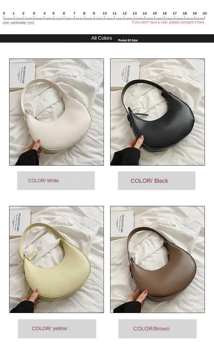 Fashion Armpit Bags For Women Cute Half Crescent Leather PU Purses And Handbags Designer Shoulder Bag Small Hand_voghion.com