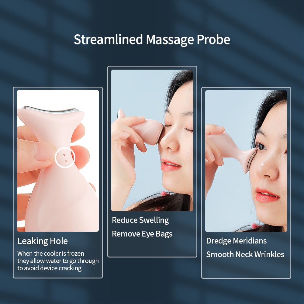 Lifting della pelle Antirughe Viso Massaggiatore rinfrescante Impacco di ghiaccio Pelle calma Ghiaccio rinfrescante Sacchetto per gli occhi Massaggiatore per il collo Raffreddatore Rimozione dell'edema_voghion.com