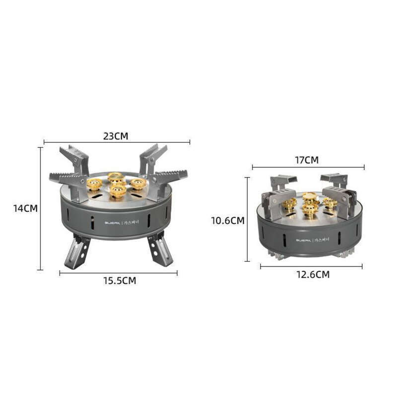 Portable Five-star Fierce Fire Card Stove, Picnic Hot Pot Head, Windproof Gas Stove For Outdoor Use_voghion.com