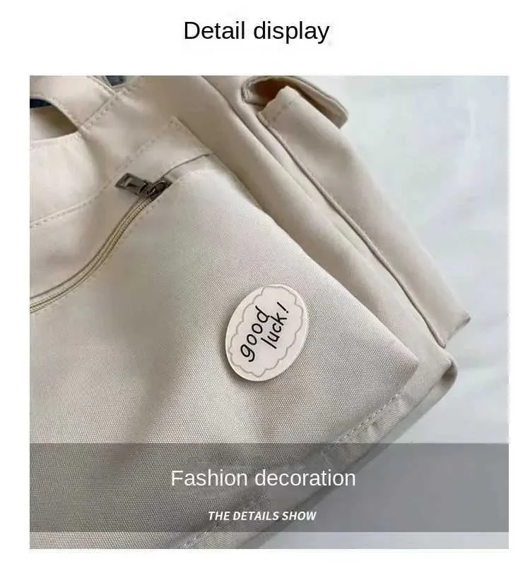 Fi Shoe Duża pojemność Student 2024 Nowy Płótno Cmuter Wen Shi Bag Portfel i Torebka Y241109_voghion.com