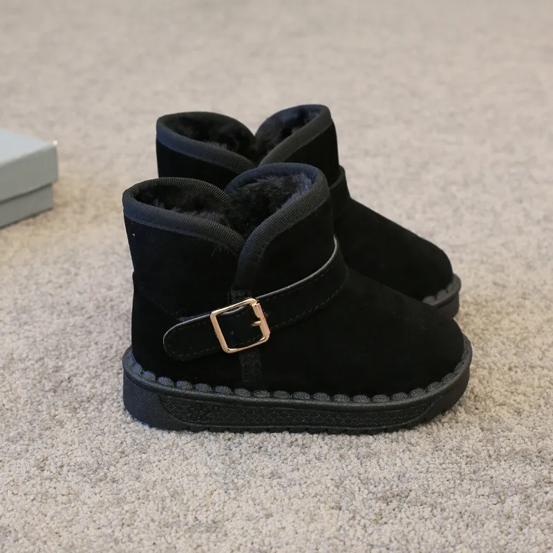 Kids Snow Brown Boys and Girls Baby Toddler Cotton Shoes Kidsnest Gray Soft Padded Thickened Pink Children's Winter_voghion.com