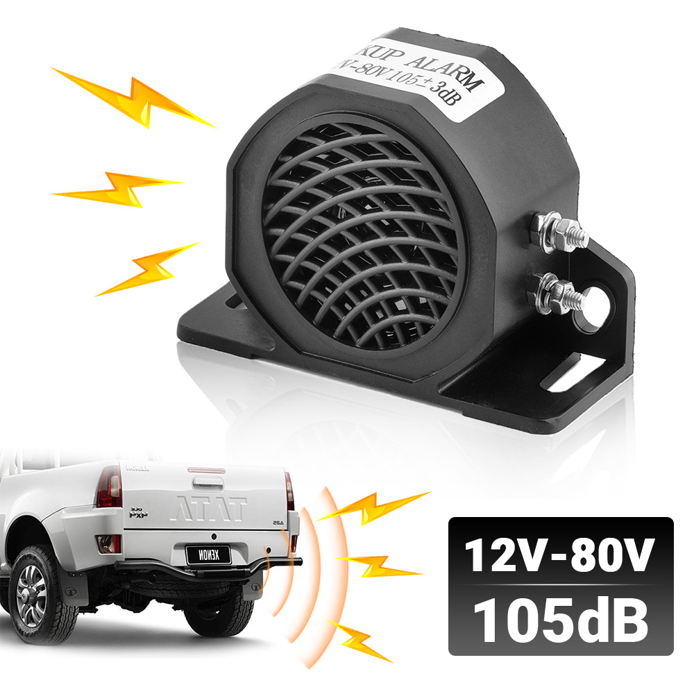 105dB Decibel Sirena di Backup Cicalino Cicalino Suono Allarme di Avvertimento 12V 24V-80V Auto Camion Veicolo Clacson per Promemoria di Retromarcia del Veicolo_voghion.com