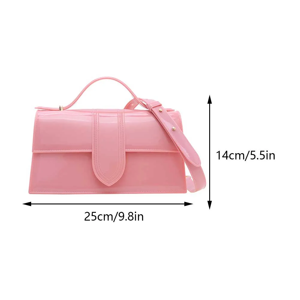 Borsa a tracolla casual da donna, con tracolla regolabile, in pelle verniciata, grande capacità, piccola, estiva, da spiaggia_voghion.com