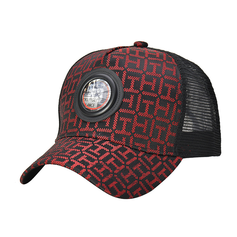 Kültéri trendi, színátmenetes színű kacsacsőrű sapka, amely kiemeli a kis arcot, divatos, lélegző, sokoldalú férfi hálós sapka_voghion.com