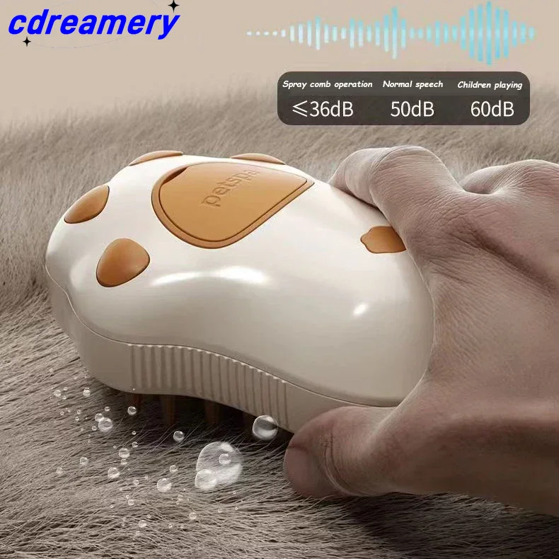 3-in-1-Haustierbürste, Katzendampfbürste, Kamm, Hundebürste, elektrische Spray-Katzenhaarbürsten, Massage, Tierpflege, Haarentfernungskämme_voghion.com