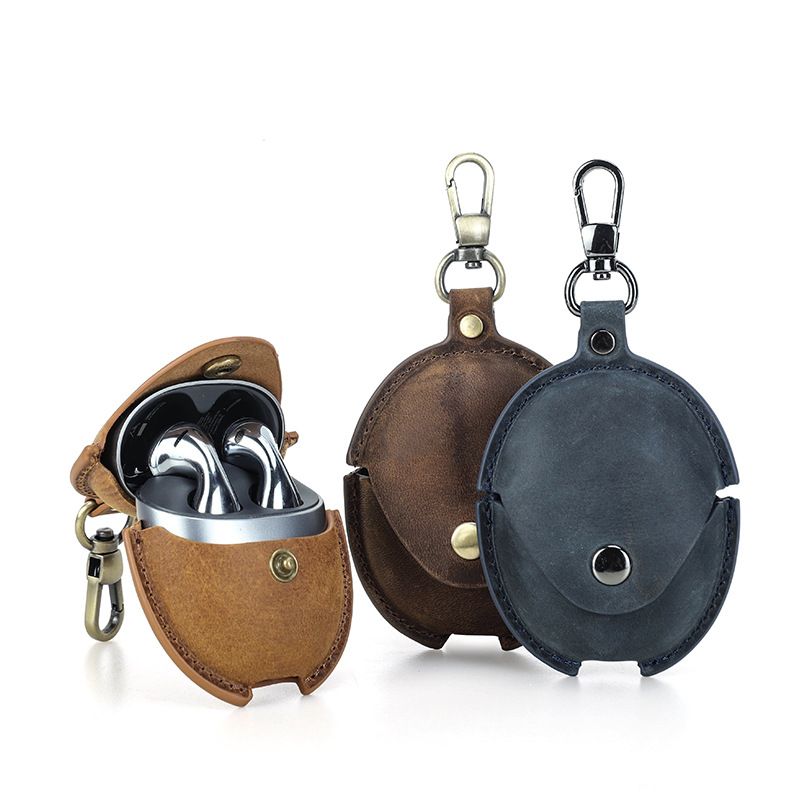 Potrivit pentru noua husă Huawei FreeBuds5, husă de protecție portabilă anti-cădere din piele de vacă pentru căști Bluetooth_voghion.com