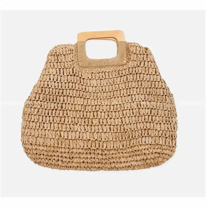 Handbag Tote Bag For Women Bohemian Summer Beach Straw Handbag_voghion.com