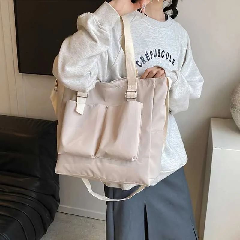 Dames schoudertas van nylon, grote crossbody tas voor dagelijks_voghion.com