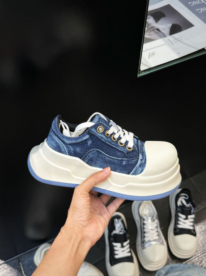 Daha Fazla ve Daha Şık Big Head 2024 yeni echte Leder Denim ürünleri Günlük Sporlar için Sohle Schuhe_voghion.com