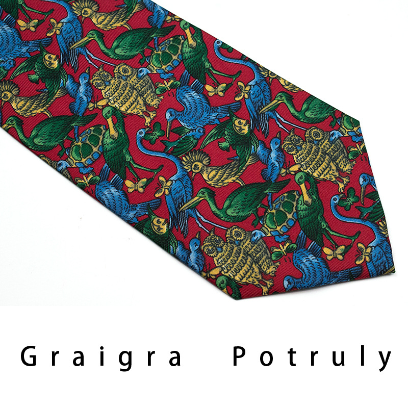 Men's Ties & Handkerchiefs replacement burgundy second-hand coffee color imported quality mulberry silk printed silk paisley men's tie extra wide_voghion.com