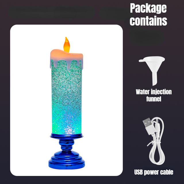 Fantasy LED Candle Lights 7-färgs Gradient Crystal Electronic Candle Party Atmosphere Dekorationer för julbröllopsfödelsedag_voghion.com