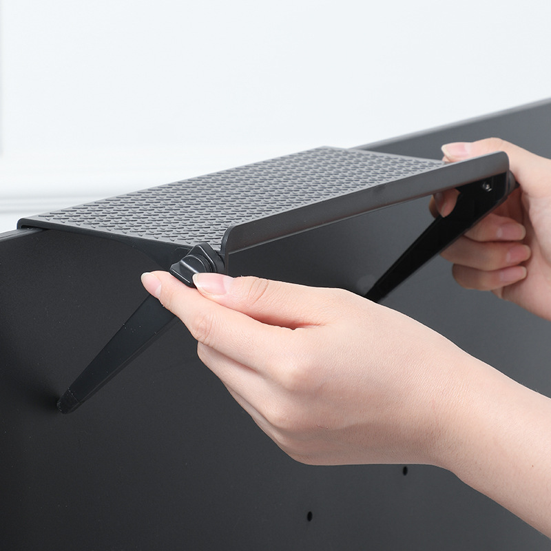 2 unidades de práctico organizador de monitor de TV, estantes superiores de pantalla antideslizantes, soporte de almacenamiento superior creativo, soporte para teléfono y computadora._voghion.com