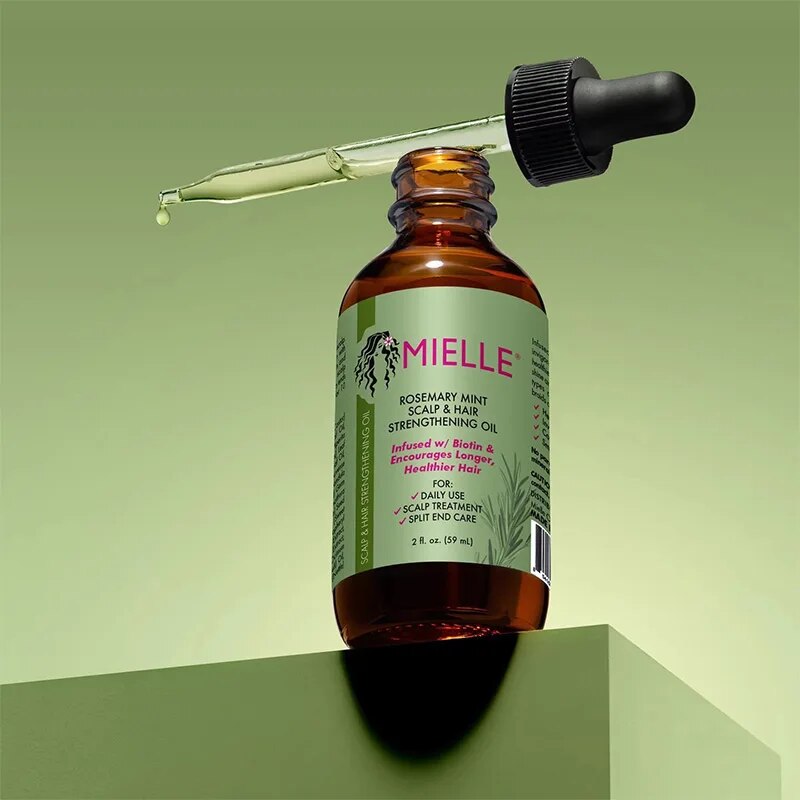 Olio essenziale per la crescita dei capelli, olio essenziale di menta e rosmarino, olio rinforzante, trattamento nutriente per capelli secchi e con doppie punte._voghion.com