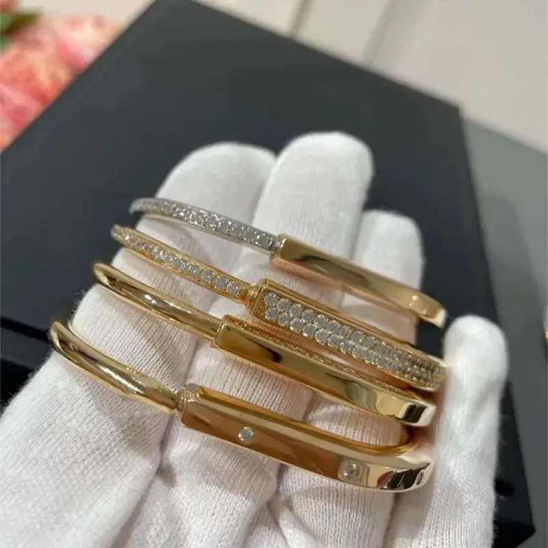 Armbänder Lock Herren Damen Armreifen Silber Roségold Titan Stahl Schmuck 17cm Diamant Schmuck Designer für Frauen Armband_voghion.com