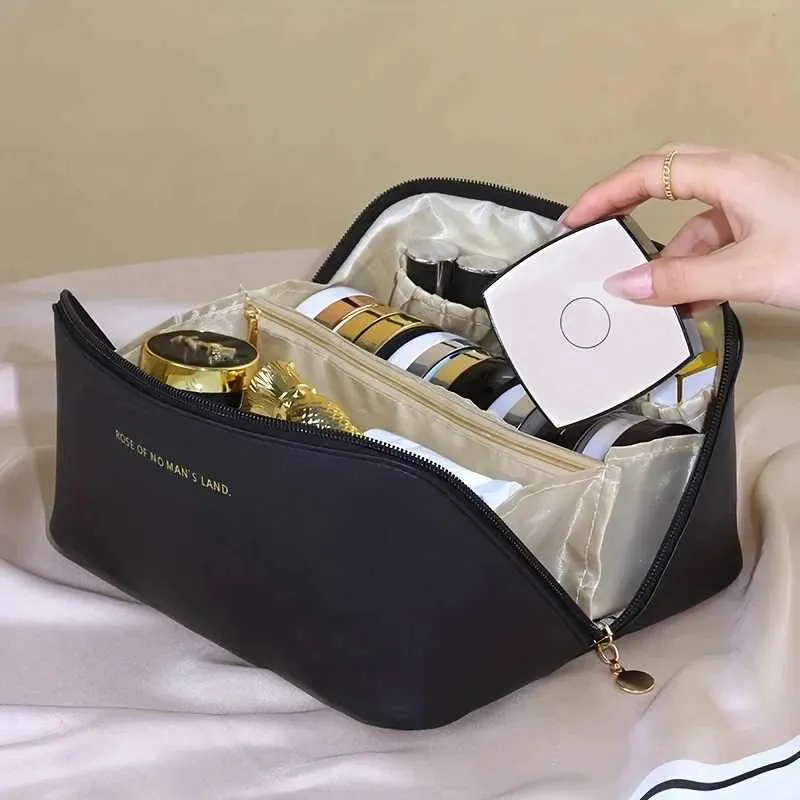 Bolsa de maquillaje para mujer, gran capacidad, portátil, Instagram, alta gama, sensorial, Internet, celebridades, 2024, nuevos cosméticos de viaje_voghion.com