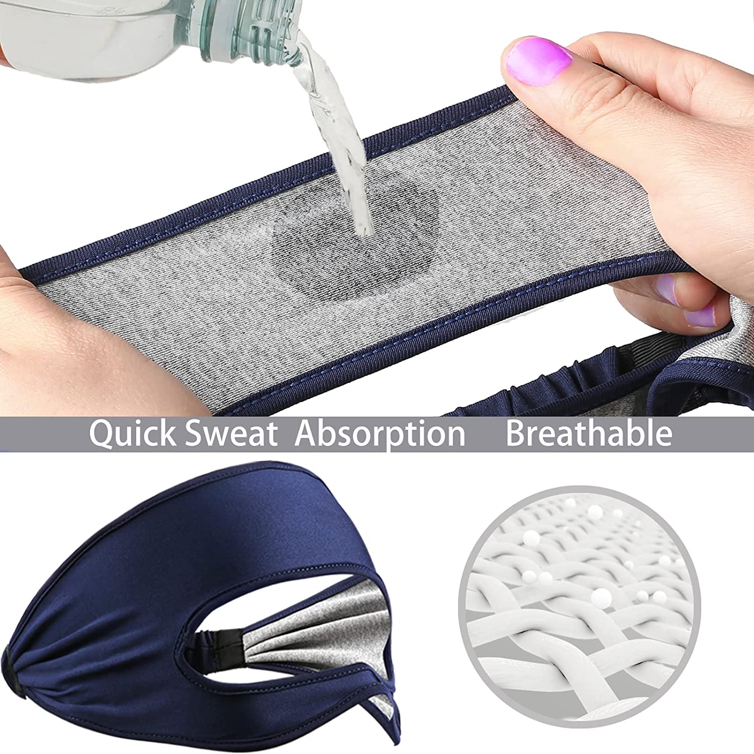 Per Meta Oculus Quest 2 Accessori Occhiali VR Maschera per gli occhi Fascia antisudore traspirante Visore per realtà virtuale per Quest 2 HTC Vive_voghion.com