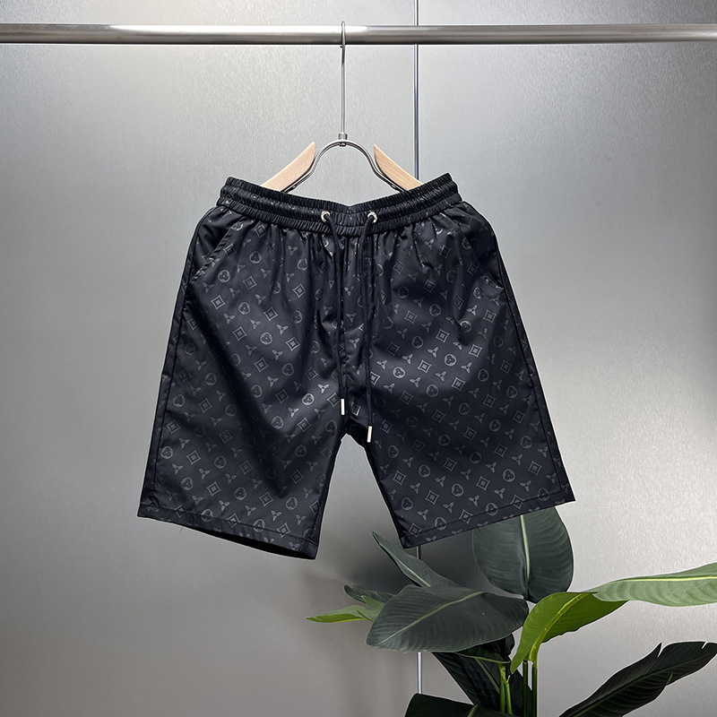 Men’s Clothing Summer Ice Silk Thin Shorts Net Celebrity Fashion Trend Printing Quick-drying Beach Pants Men’s Breathable Casual Shorts