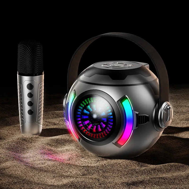 Multicolor RGB Disco-Style Karaoke Hine For Parties - Wireless Bluetooth Audio Speakers_voghion.com