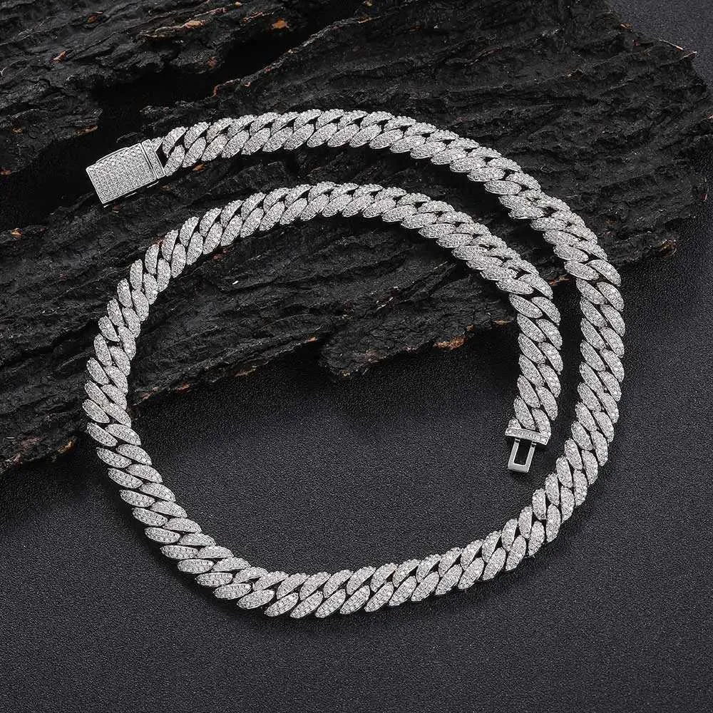 Anhänger Halsketten 10mm Hip Hop Zirkon CZ Ice Bubble Cubic Chain Halskette Damenschmuck Geburtstagsgeschenk H240613_voghion.com