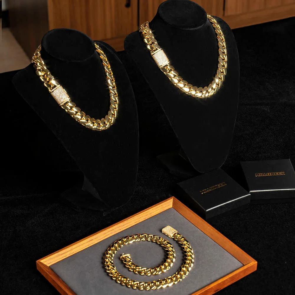 Gargantilla con eslabones personalizados, collar de cadena cubana Miami de oro de 20 mm_voghion.com
