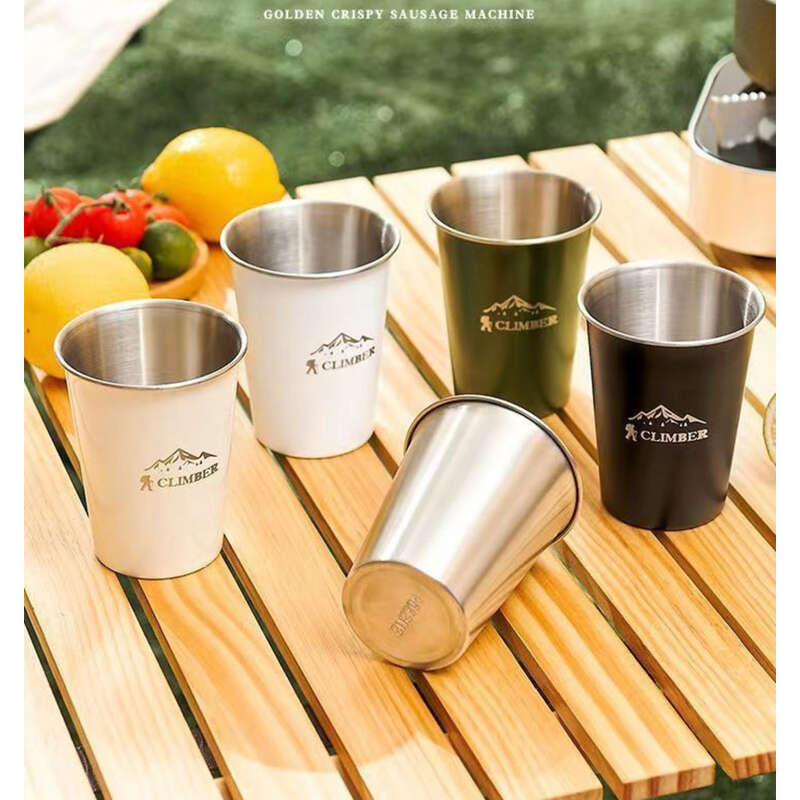 【 8603 People Reviews 】 Outdoor Camping Picnic Portable 304 Stainless Steel Water Cup, New Coffee Juice High Aesthetic_voghion.com