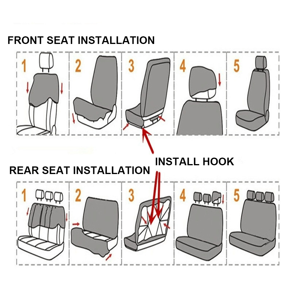 Schutzkissen Schmetterling Stickerei Matte Schützen Sie vordere und hintere Autositzbezüge 4/9-teiliges Set_voghion.com