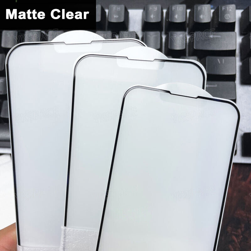 Protector de pantalla de vidrio templado mate para iPhone 15, 14 Pro Max (paquete de 1, 2 o 3 unidades)_voghion.com