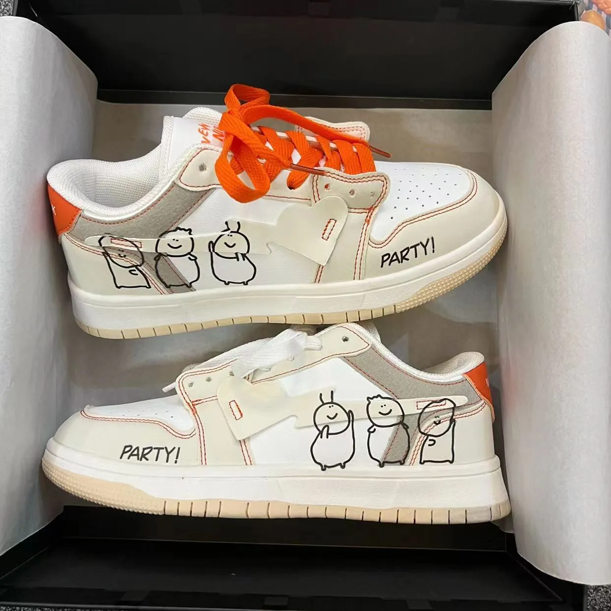 Männer Frauen Paar Casual Schuhe Mode Druck Liebe Vielseitig Amerikanischen Stil Heißer Verkauf Freies Verschiffen_voghion.com