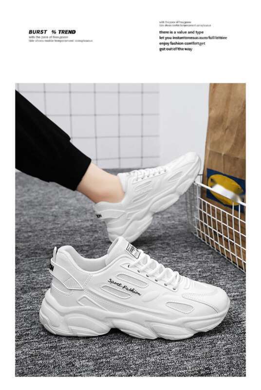 Men's Breathable Mesh Running Shoes Trendy Thick Sole Casual Shoes_voghion.com