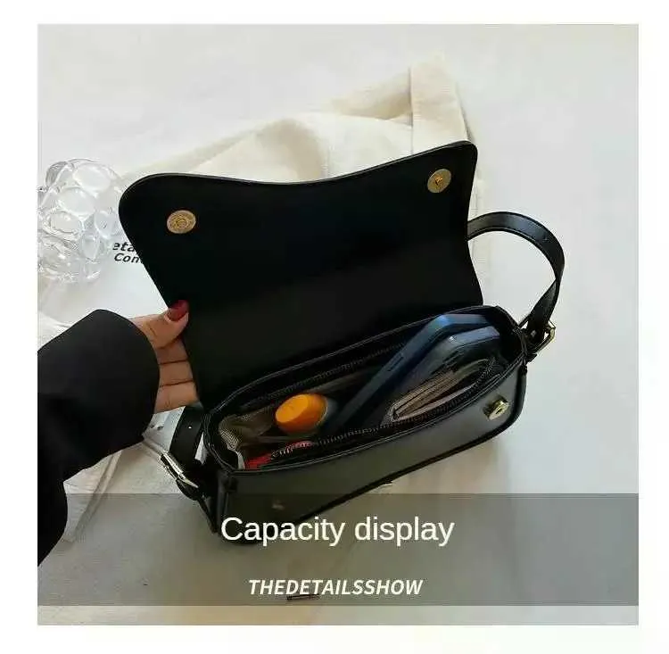 Vintage leather cross body bag suitable for warm 2024 designer Fem small flip cover sole armpit pocket handbag and_voghion.com