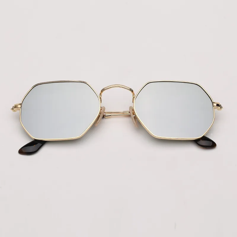 Hexagonal Sunglasses Metal Frame Classic Retro Shades For Men_voghion.com