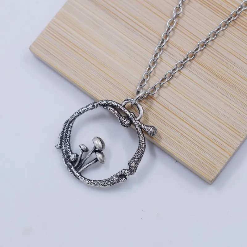 Pendant Necklaces 12pcs Lovely Sweet Metal Alloy Mushroom Necklace Women's Temperament Jewelry Friend Birthday Gifts_voghion.com