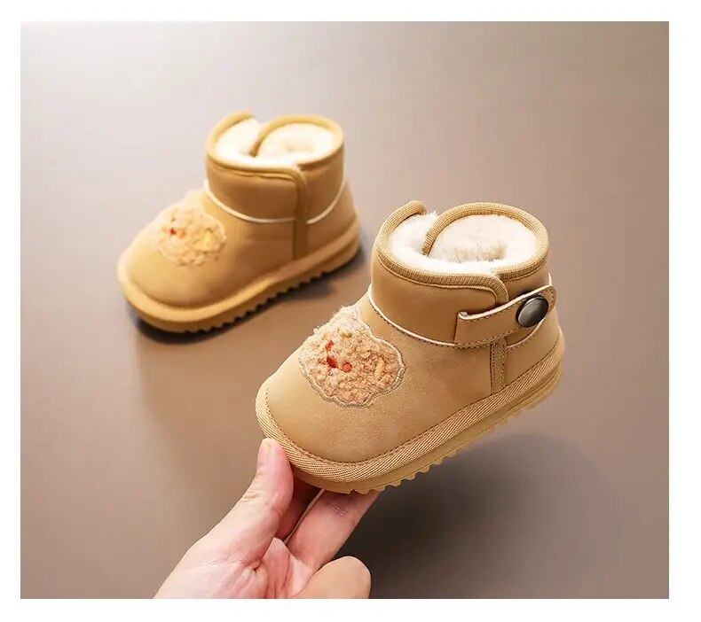 Inverno caldo bambini neve ragazzi nuove ragazze all'aperto più stivaletti addensati pelosi scarpe antiscivolo per studenti per bambini_voghion.com