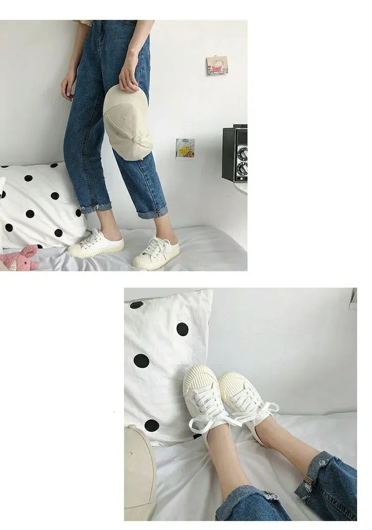 Halbschuhe aus Segeltuch mit runder Zehenpartie und flacher Unterseite im College-Stil, lässig, bequem, atmungsaktiv, vielseitiges Modebrett_voghion.com