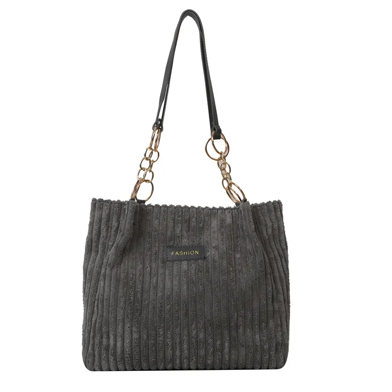 Borse a tracolla in velluto a coste per donna, 2023, nuove borse alla moda coreane, grandi, in tessuto di cotone, da donna, tote shopper_voghion.com