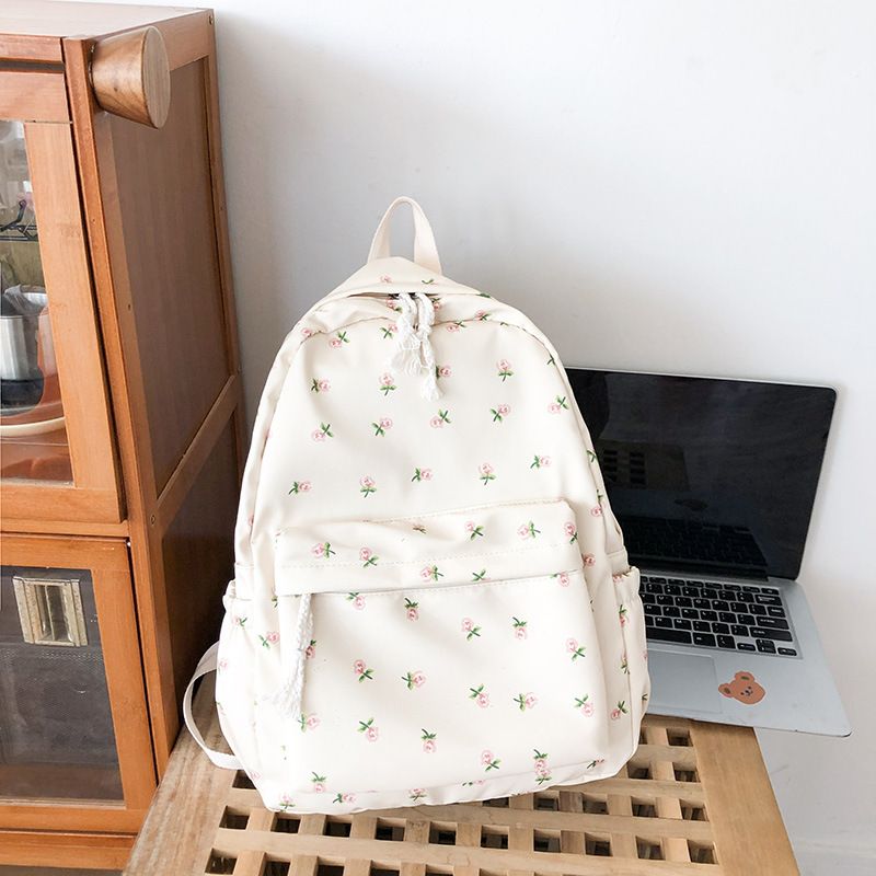 Schultasche weibliche kleine frische literarische Allgleiches Freizeit Blumenmädchen Student Rucksack_voghion.com